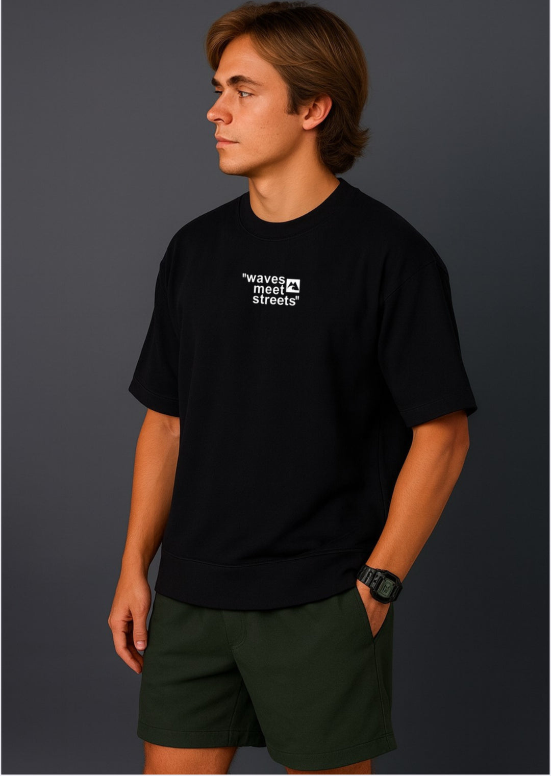 HEAVY RIB TEE WAVES STREET